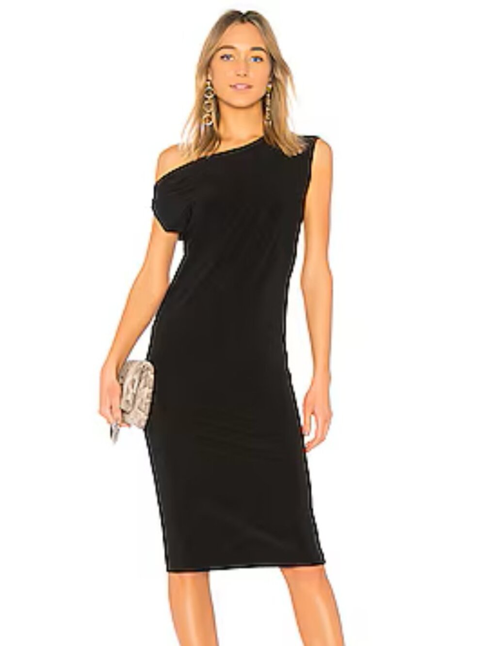 Norma Kamali Drop Shoulder Dress Midnight Black Size Small NWT